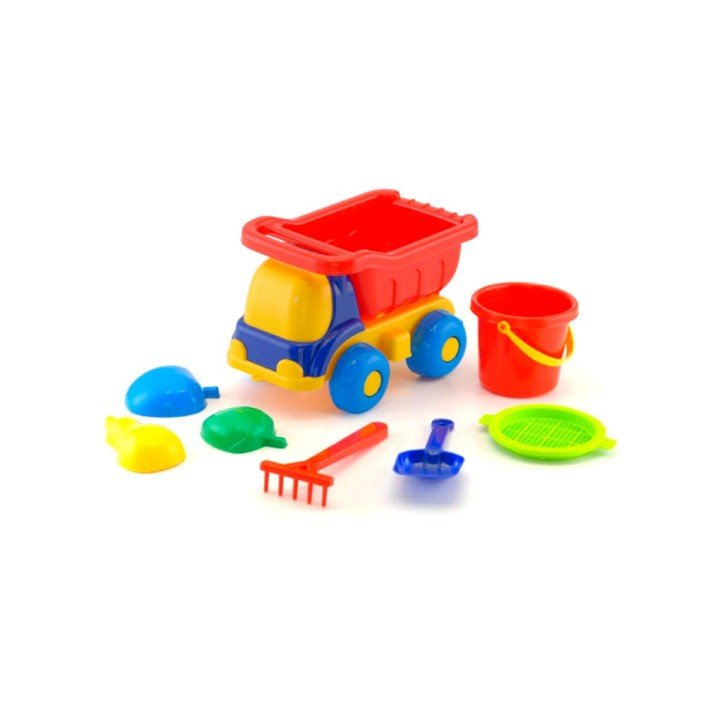 Машинка "Бджілка №3" з пісочним набором (червона)