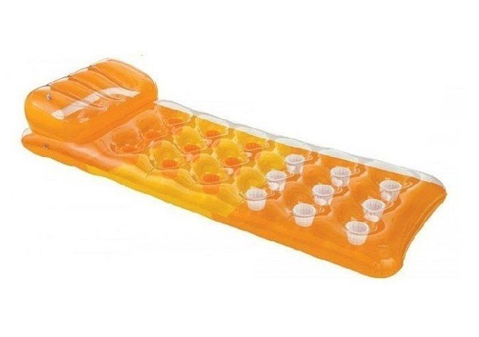 Надувний матрац з подушкою (помаранчевий) 188 х 71 см