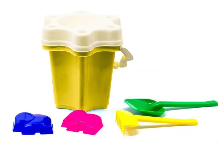 Відро Квіточка-2 набір (ЛОП + граб + 2 пас) жовтий.