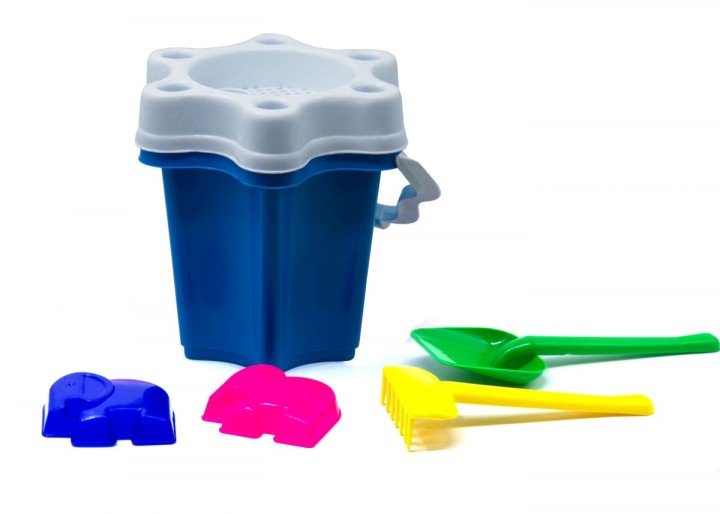 Пісочний набір "Квіточка", 6 предметів (синій)