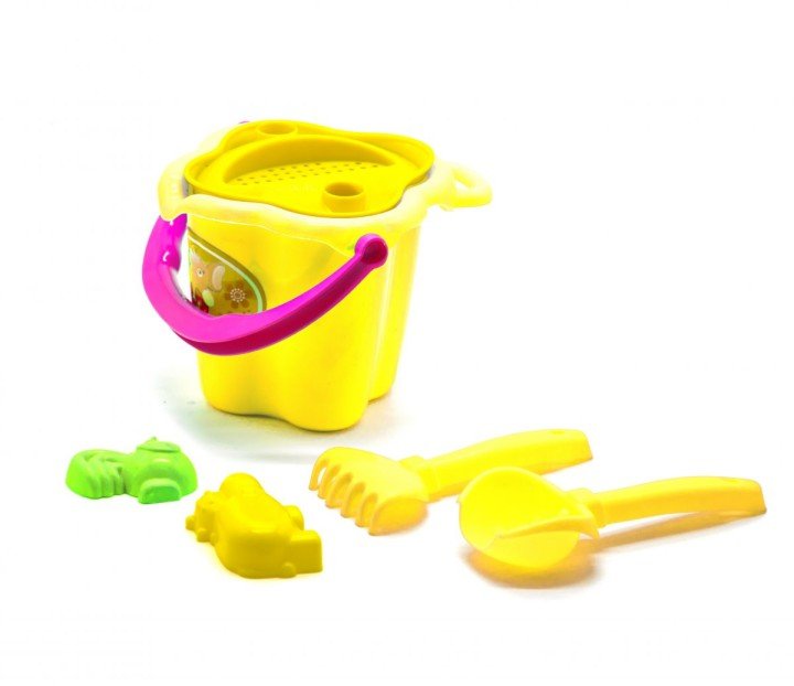 Відро з пісочним набором "Сонечко" (жовте)