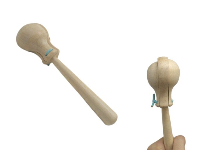 Кастаньєти з ручкою, дерев'яна