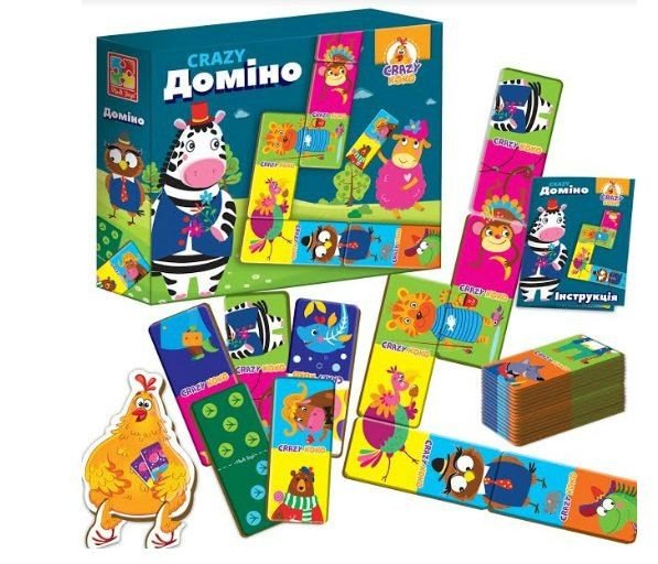 Настільна гра "Crazy KoKo: Доміно Звірята" (укр)