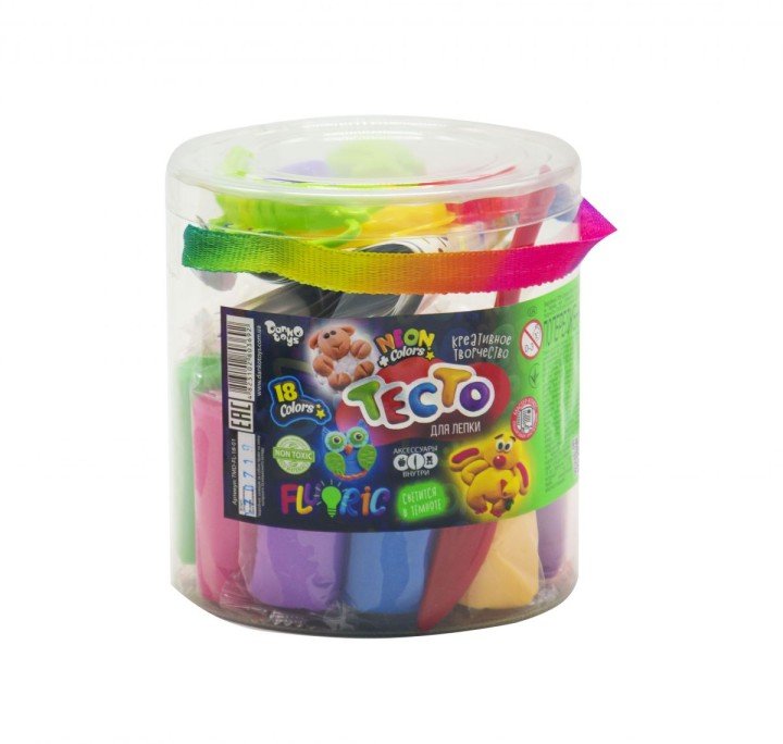 Набір для ліплення "Fluoric", 18 кольорів (укр)
