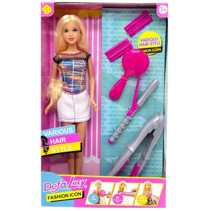 Лялька DEFA 30 см, з набором стиліста