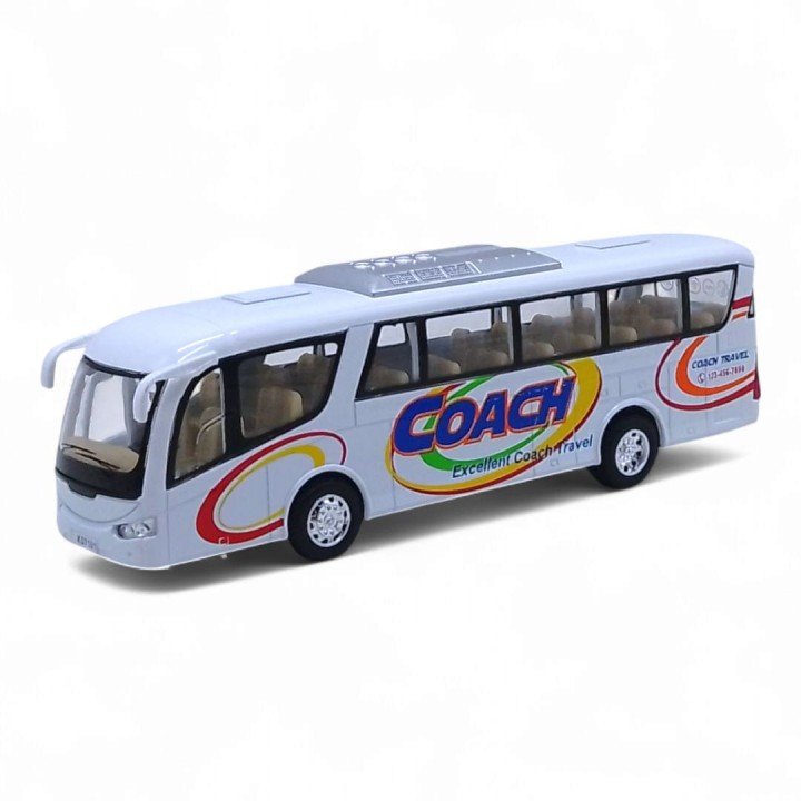 Інерційний автобус "Coach" (білий)