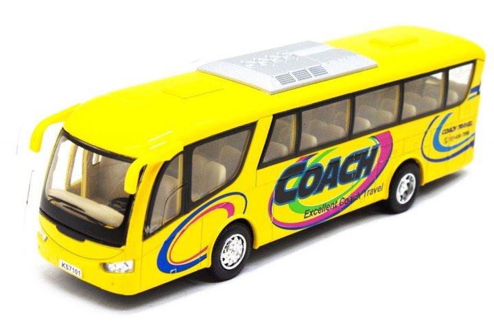 Інерційний автобус "Coach" (жовтий)