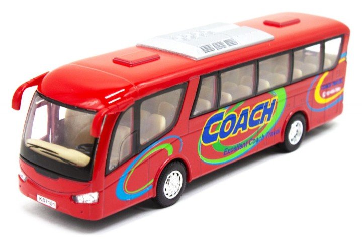 Інерційний автобус "Coach" (червоний)
