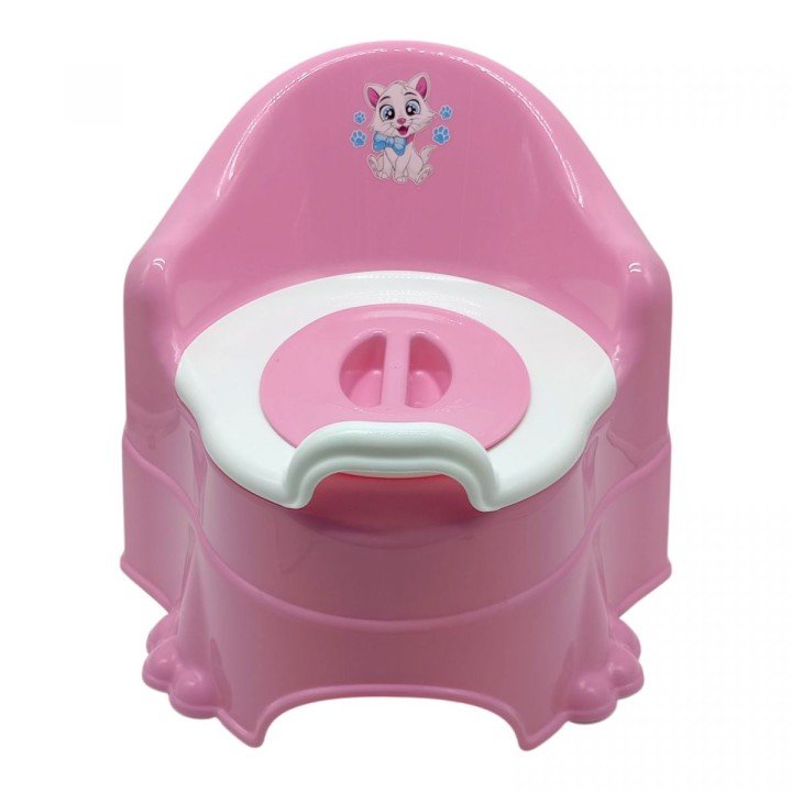 Горщик дитячий рожевий. (різні наліпки)