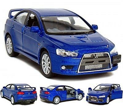 Машинка KINSMART "Mitsubishi Lancer Evolution X" (синя)