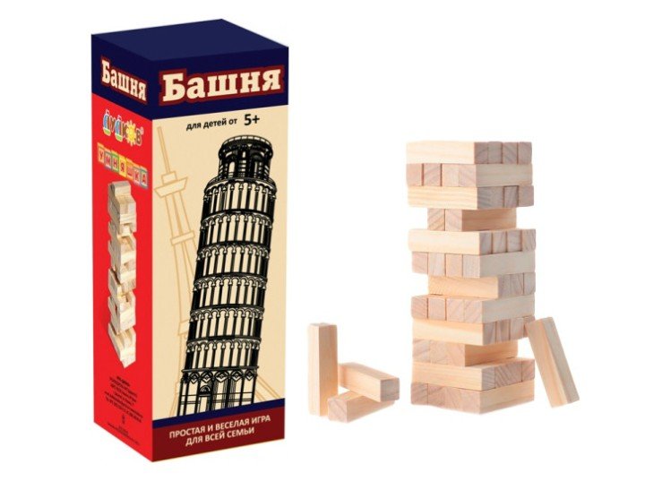 Настільна гра "Вежа", 44 бруска