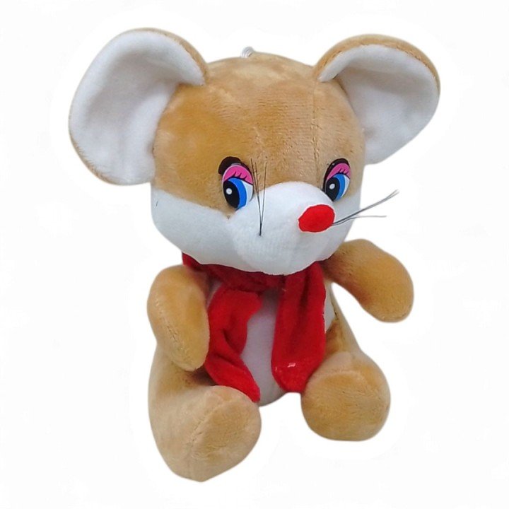 Мʼяка іграшка Мишка з бантом (бежевий)