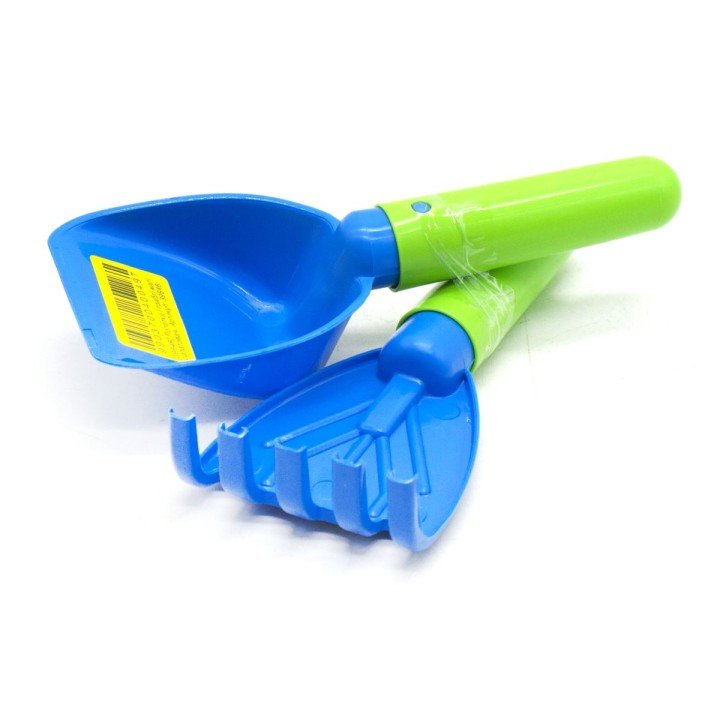 Пісочний набір "Лопатка та граблі" синій
