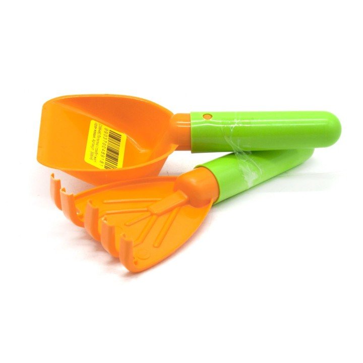 Пісочний набір "Лопатка та граблі" помаранчевий