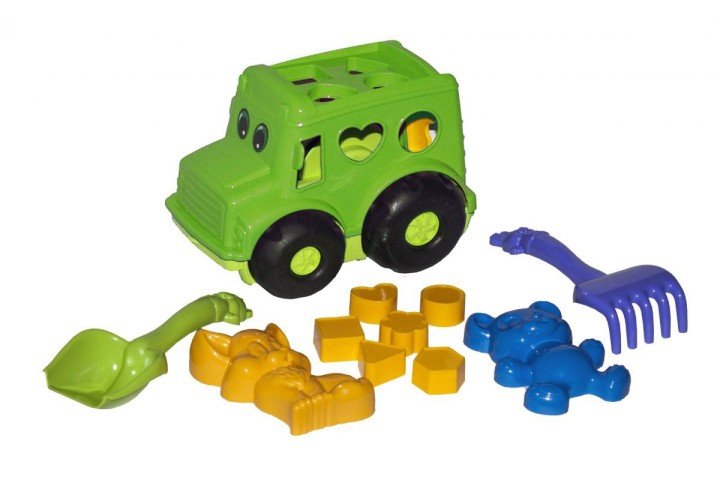 Сортер- автобус "Бусик" №2 (зелений)