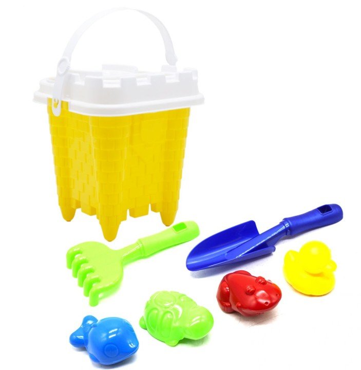 Дитячий пісочний набір "Вежа" жовтий