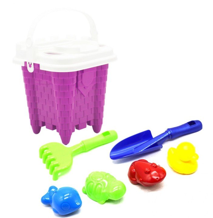 Дитячий пісочний набір "Вежа" рожевий