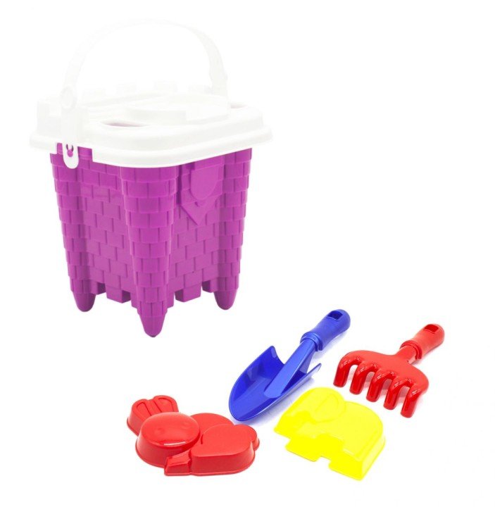 Дитячий пісочний набір "Вежа" рожевий