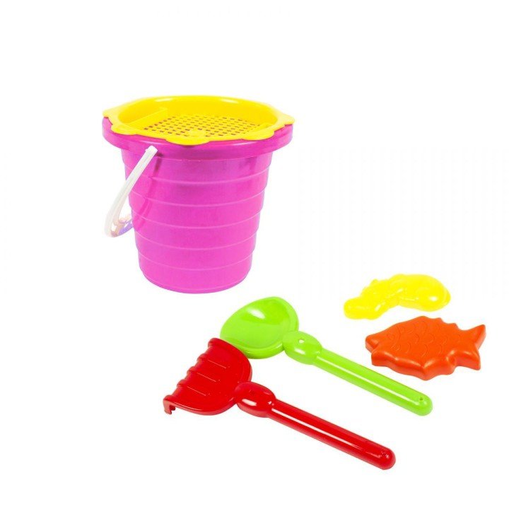 Пісочний набір, середній (рожевий)