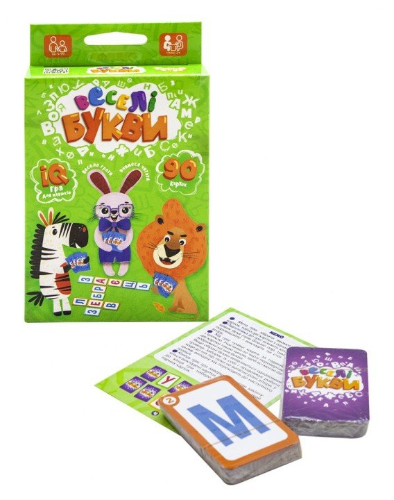 Карткова гра "Веселі літери", укр