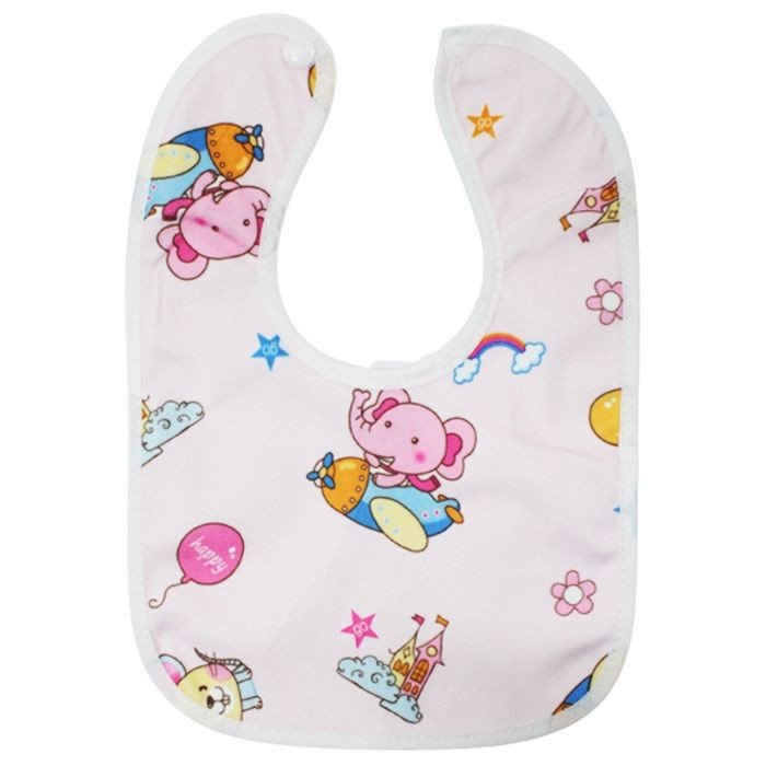 Слинявчик на кнопці "Слоненятка", рожевий