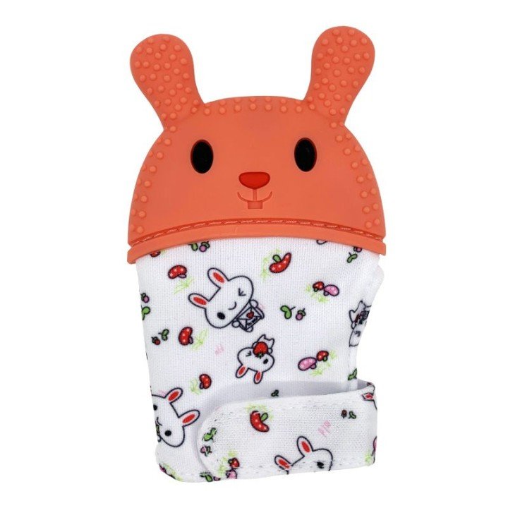 Прорізувач-рукавичка "Зайка", помаранчевий