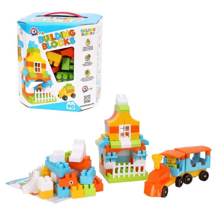 Конструктор "Building Blocks", 90 деталей, блакитний