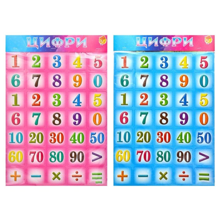 Магнітні цифри на планшеті