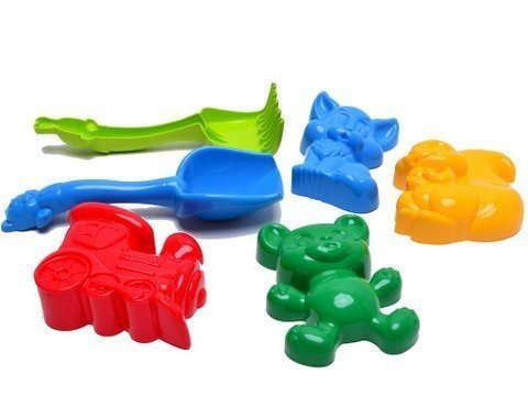 Пісочний набір "Незабудка № 4" (лопатка, грабельки, 4 пасочки)