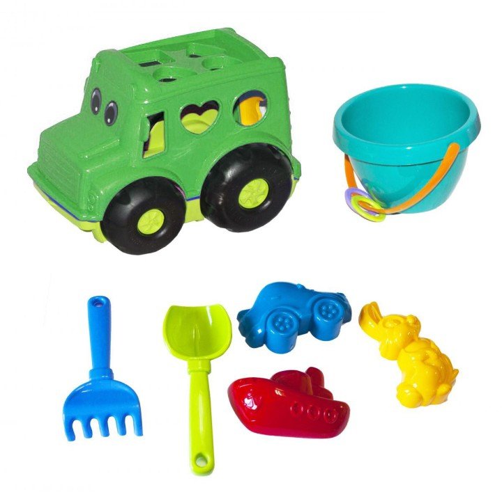 Сортер- автобус "Бусик" №3 (зелений)