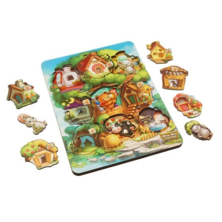 Вкладиш "Де чий будиночок на дереві?"