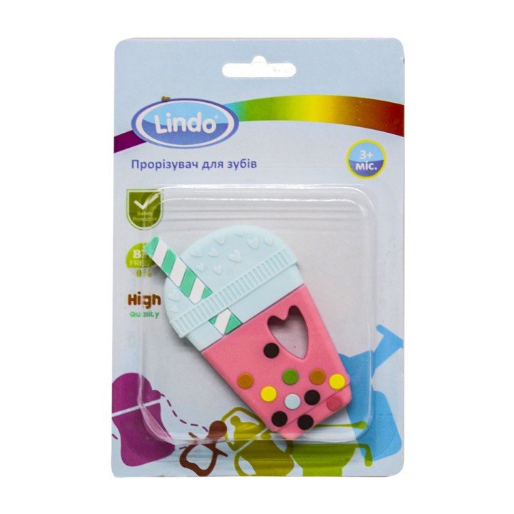 Прорізувач для зубів "Коктейль" (рожевий)