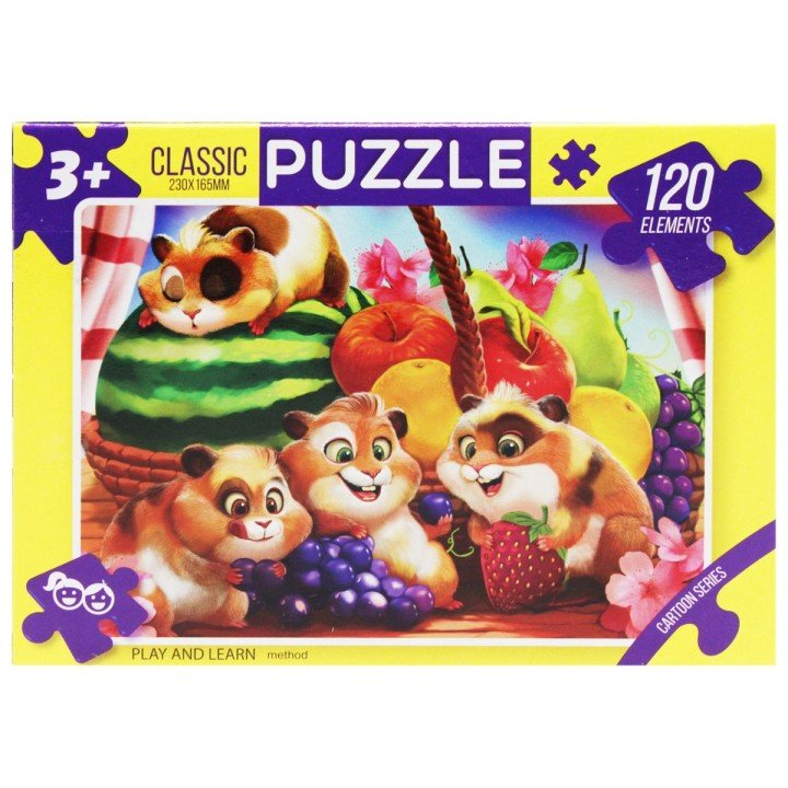 Пазли "Хом'ячки", 120 елементів