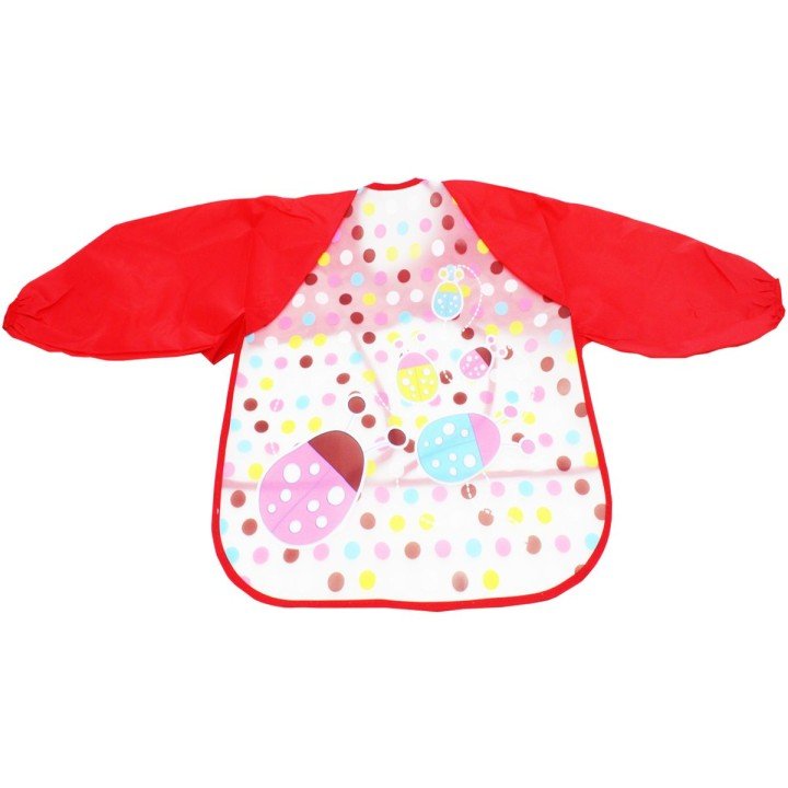 Слюнявчик з рукавами "Сонечко", червоний