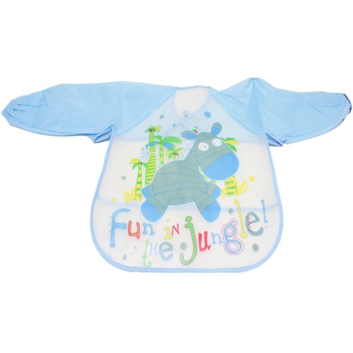 Слюнявчик з рукавами "Ослик", блакитний