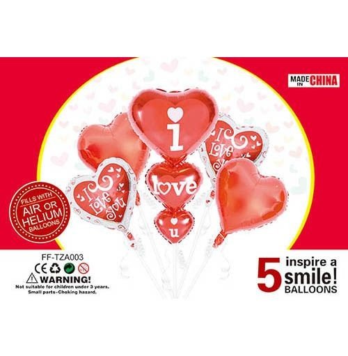 Набір надувних куль "Сердечки"