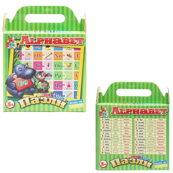 Розвиваючі пазли "Англійська абетка"