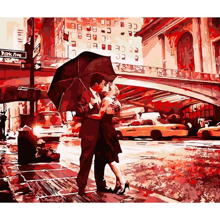 [0136] Картина по номерах 0136 ОРТ Горячий поцелуй 40*50