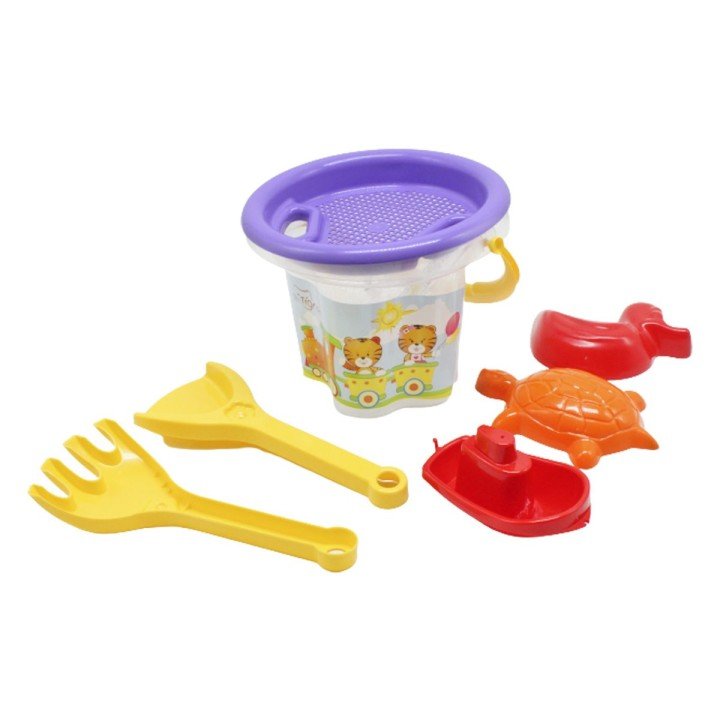 Набір для гри з піском "Квіточка", 7 елементів фіолетовий