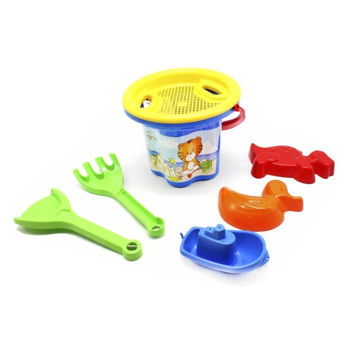 Набір для гри з піском "Квіточка", 7 елементів синій