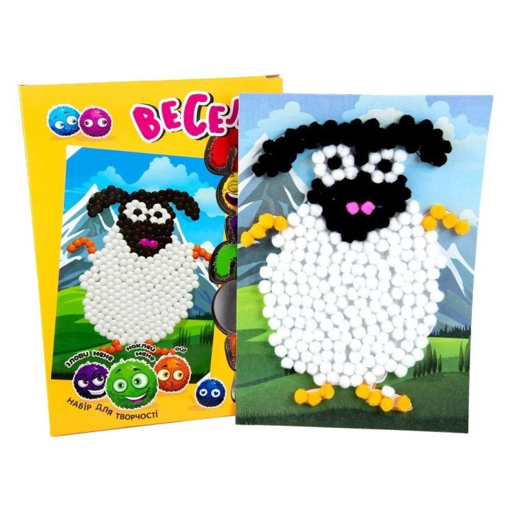 Набор для творчества "Веселые помпоны - овечка" (укр)