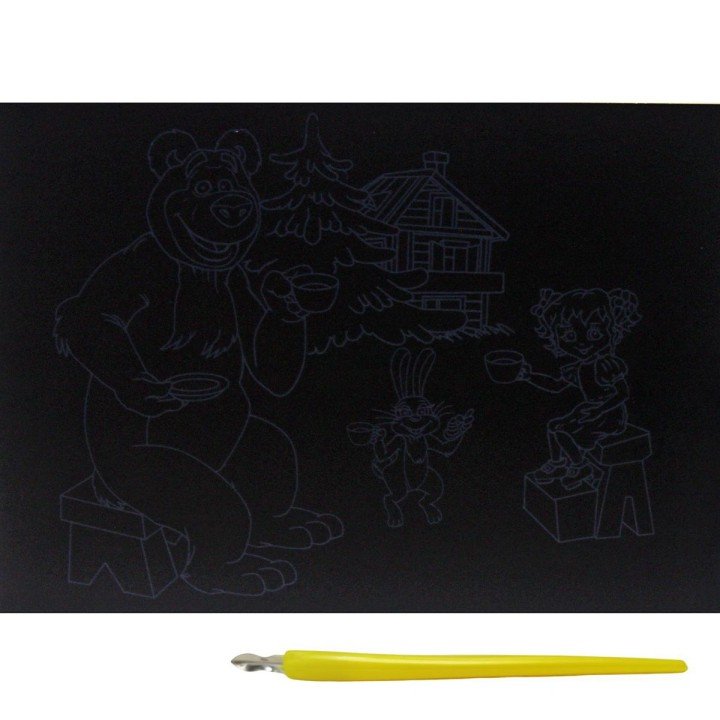 Гравюра "Silver Metallic: Маша і ведмідь" (А5) Економ