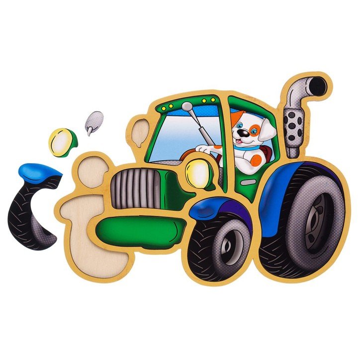 Контурний пазл "Трактор"