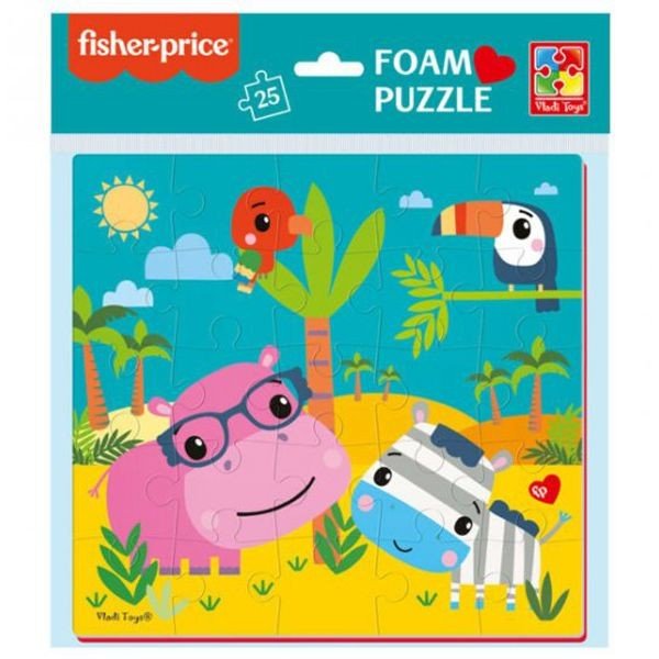 М'які пазли "Бегемот та зебра", 25 елем.