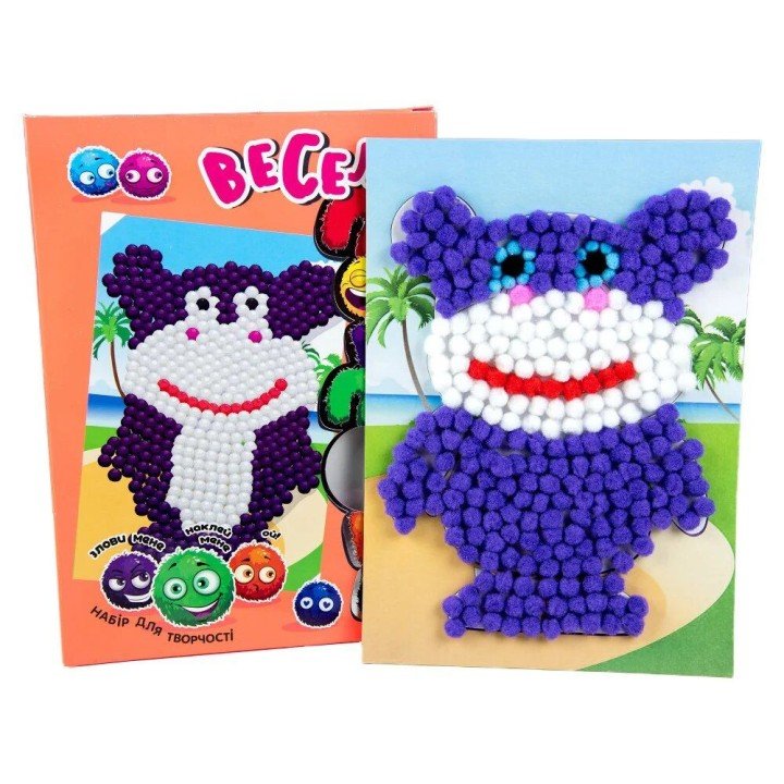 Набір для творчості "Веселі помпони: Бегемот"