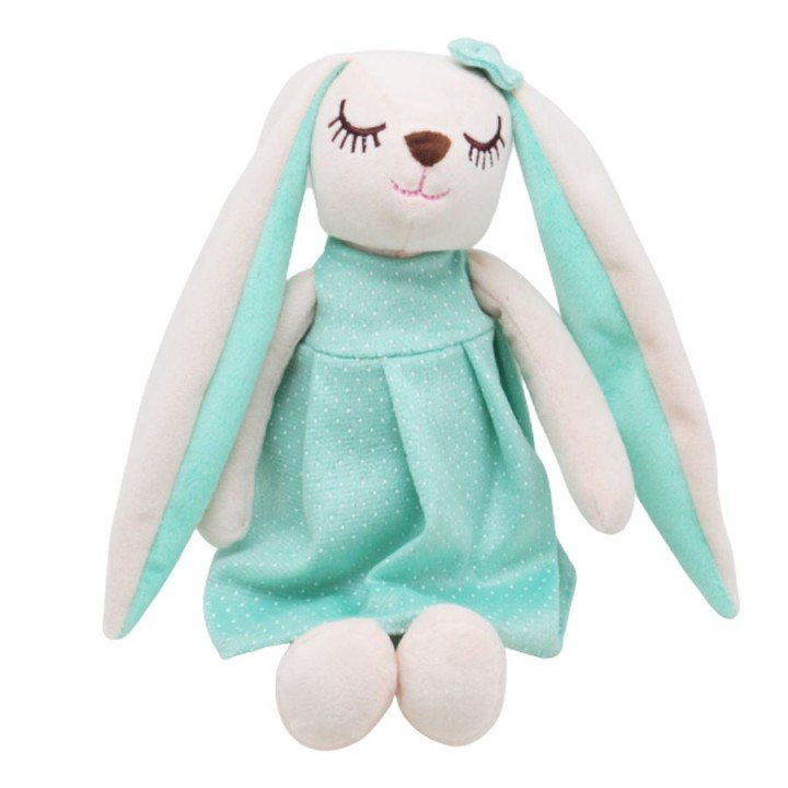 Мʼяка іграшка "Зайчик у сукні", мʼятний