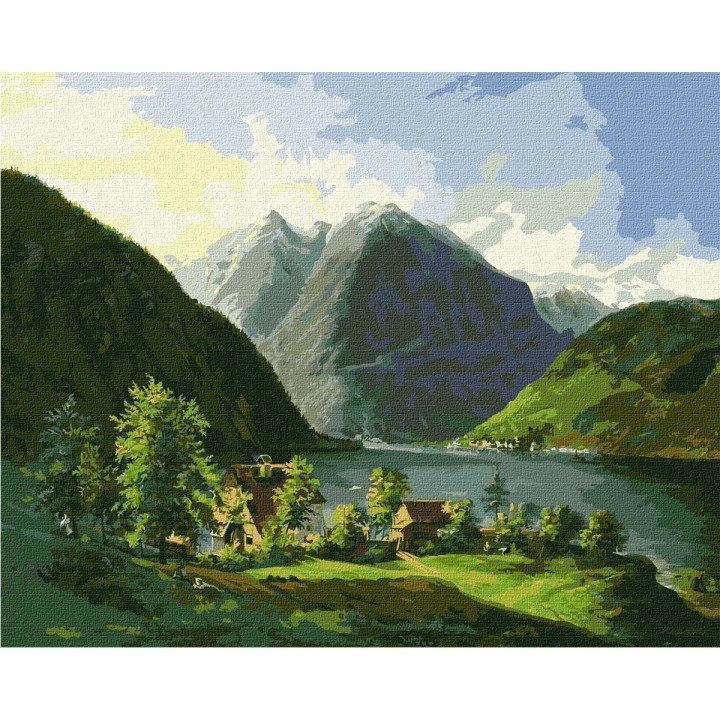 Картина за номерами "Озерний пейзаж" ★★★★★