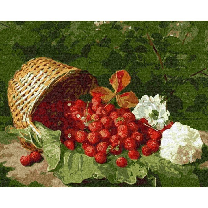 Картина за номерами "Кошик з полуницею" ★★★★
