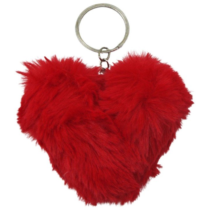 Брелок "Сердечко" хутряне, червоне