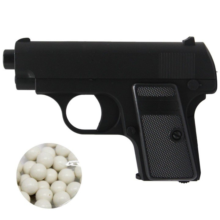 Пістолет пластиковий з кульками, чорний